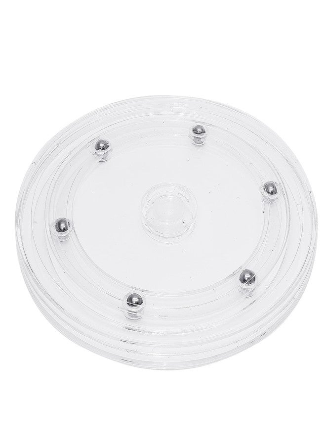 Murtenze 2Pcs 6 Inch Acrylic Turntable Organizer, Rotating Swivel Stand Spinner with Steel Ball Bearings for Kitchen Corner Cabinets Spice Rack Cake Decorating. (150mm,Clear) - Image 3
